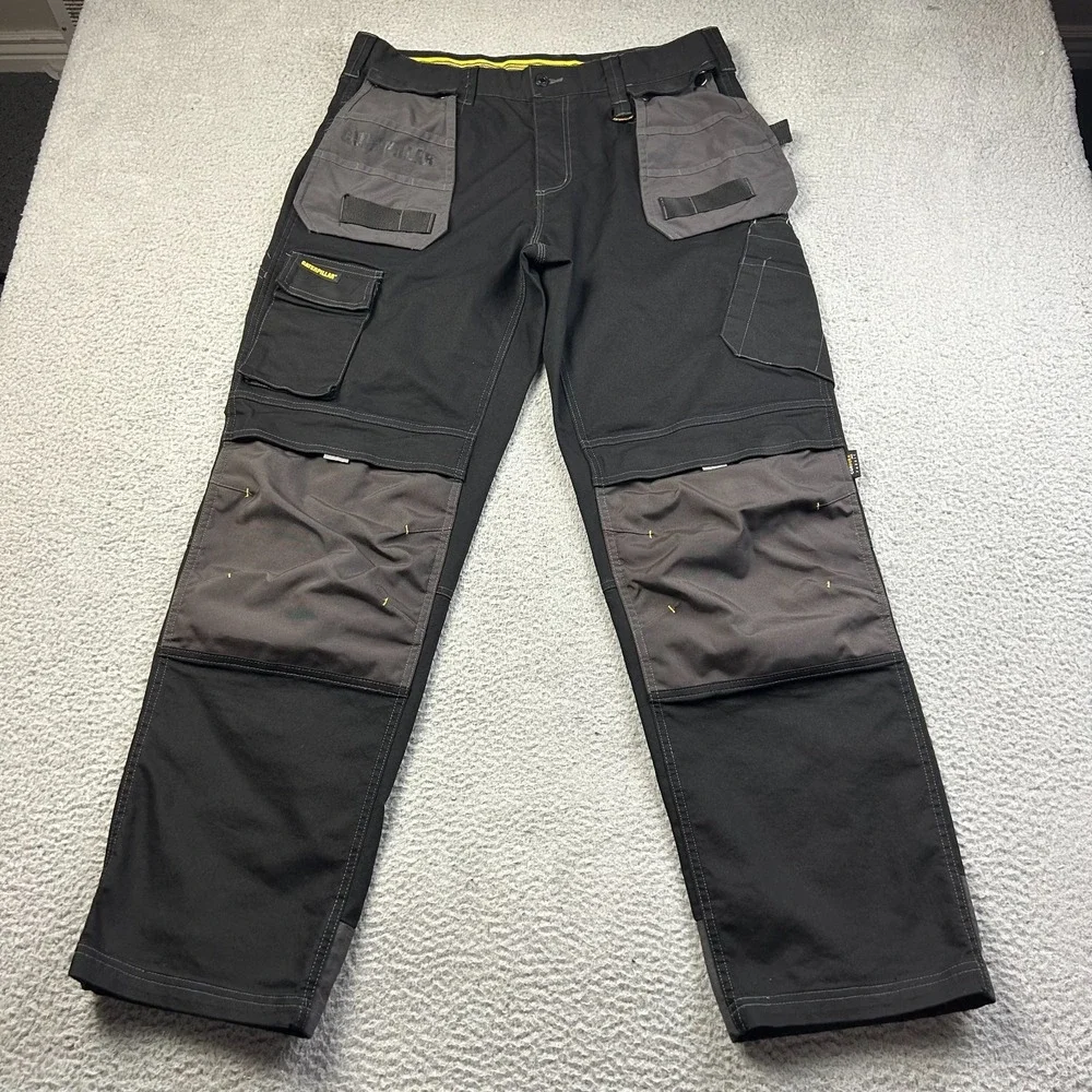 Caterpillar H2O Defender Pants Mens 36x34 Black Cargo Heavy Duty Utility Work